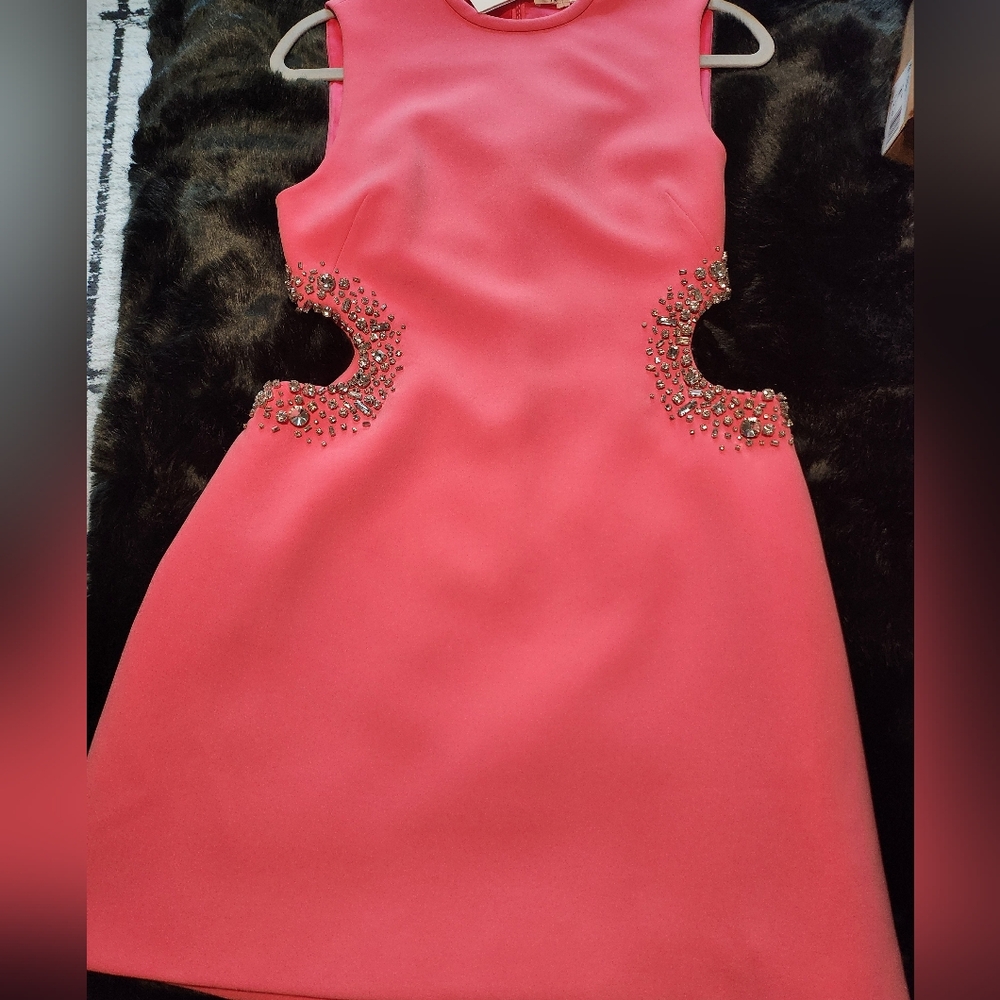 A.L.C. Skye Crystal Embellished Dress in Grapefruit - Picture 6 of 10